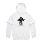 Guitarist Alien Abduction, At Least I Have My Guitar - Mens Hoodie White Mens Hoodie Music Printed In Australia Sci Fi