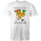 Pineapple Pizza - Mens T-Shirt White Mens T-shirt Food Printed In Australia