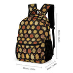 Round Pizzas On Black Backpack, Lunch Bag & Pencil Case Set