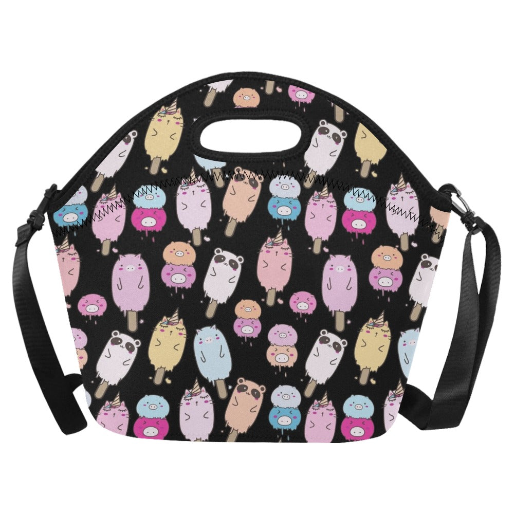 Cute Animal Ice Blocks - Neoprene Lunch Bag One Size Neoprene Lunch Bag Printed Offshore