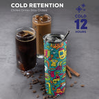 Crazy Characters - 20oz Tall Skinny Tumbler with Lid and Straw