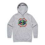 Believe In Yourself, Alien - Womens Hoodie Grey Marle Womens Hoodie Motivation Positivity Printed In Australia Sci Fi