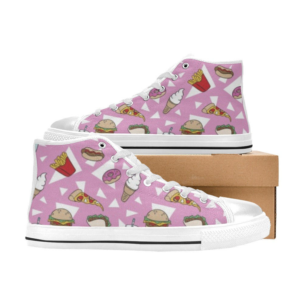 Fast Food - Kids High Top Canvas Shoes