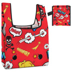 Comic Book Red - Collapsible Shopping Bag