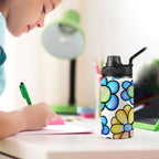 Simple Flowers - Kids Water Bottle with Chug Lid (12 oz)