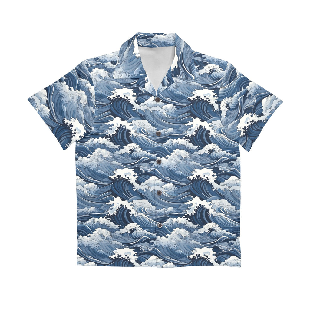 Japanese Waves Senior Kids Hawaiian Shirt
