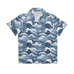 Japanese Waves Senior Kids Hawaiian Shirt