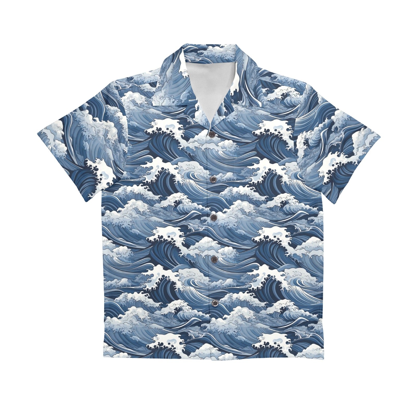 Japanese Waves Senior Kids Hawaiian Shirt