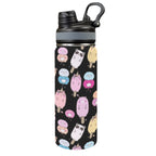 Cute Animal Ice Blocks - Insulated Water Bottle with Dual-Use Lid (18oz) One Size Insulated Water Bottle with Dual-Use Lid (18oz) animal Food Printed Offshore