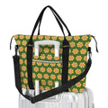 Yellow Flowers On Green Duffle Bag-Simple (Model 1715) One Size Duffle Bag-Simple (1715)