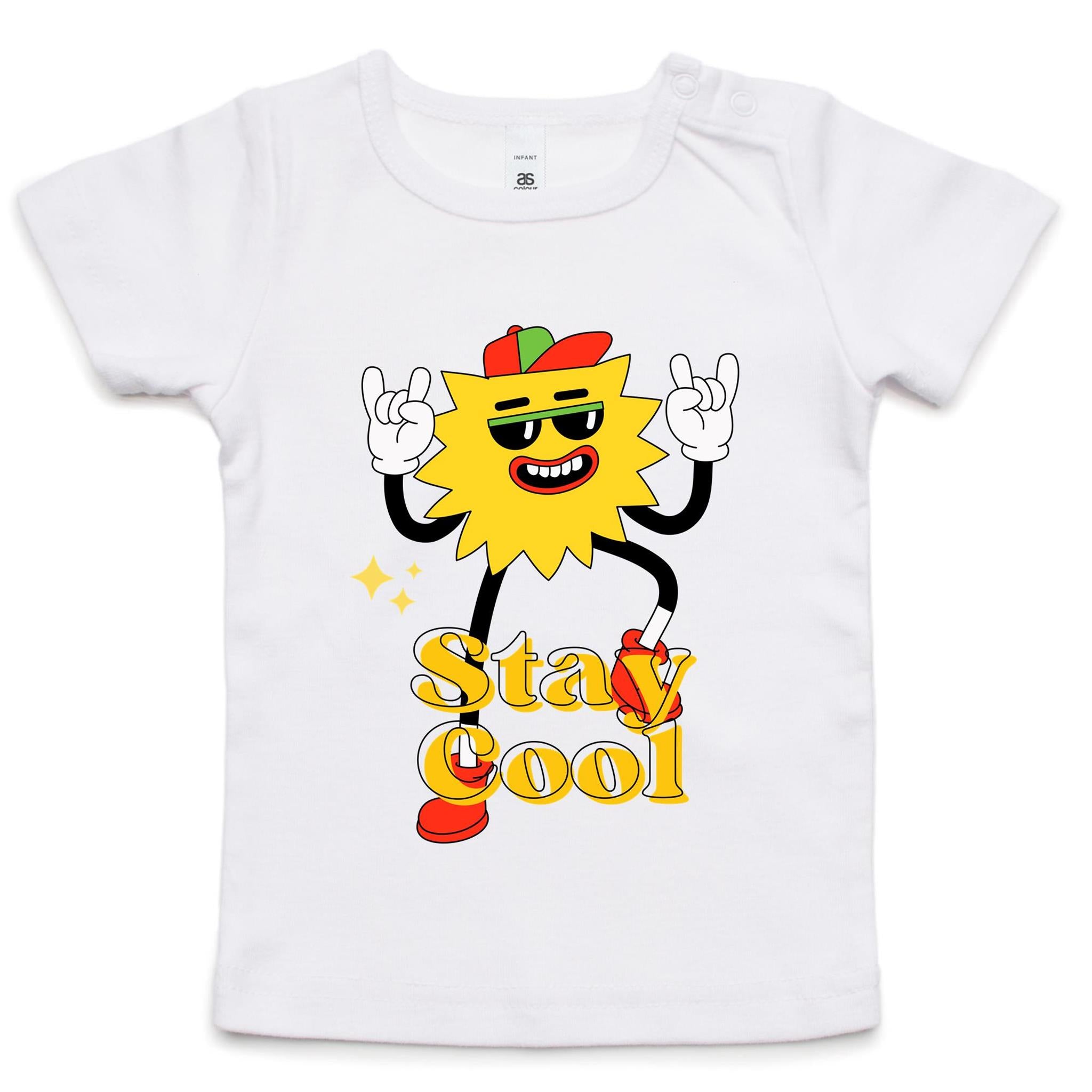 Stay Cool - Baby T-shirt White Baby T-shirt Printed In Australia