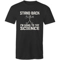 Stand Back, I'm Going To Try Science Men's AS Colour T-Shirt Black Mens T-shirt Printed In Australia Science