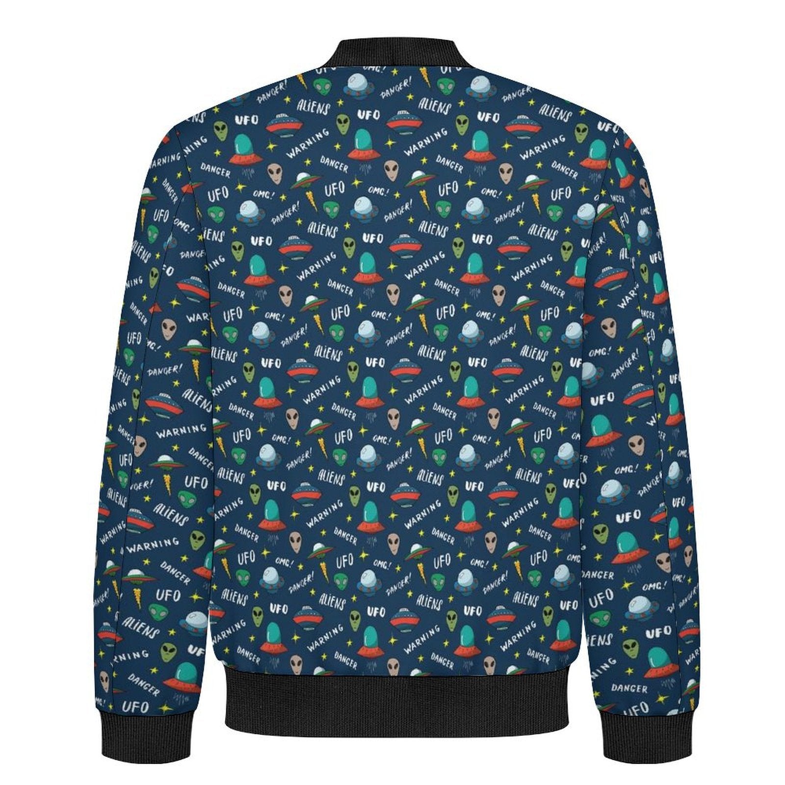 UFO's And Aliens Men's Casual Zip‑Up Bomber Jacket