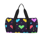 Colourful Hearts Duffle Bag Duffle Bag Printed Offshore