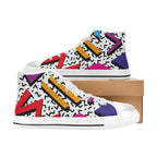 80's Abstract - Kids' High Top Canvas Shoes Kids High Top Canvas Shoes Printed Offshore Retro