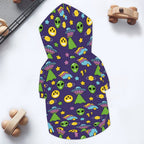 Groovy Alien And UFO Pet Hoodie (Large Size)