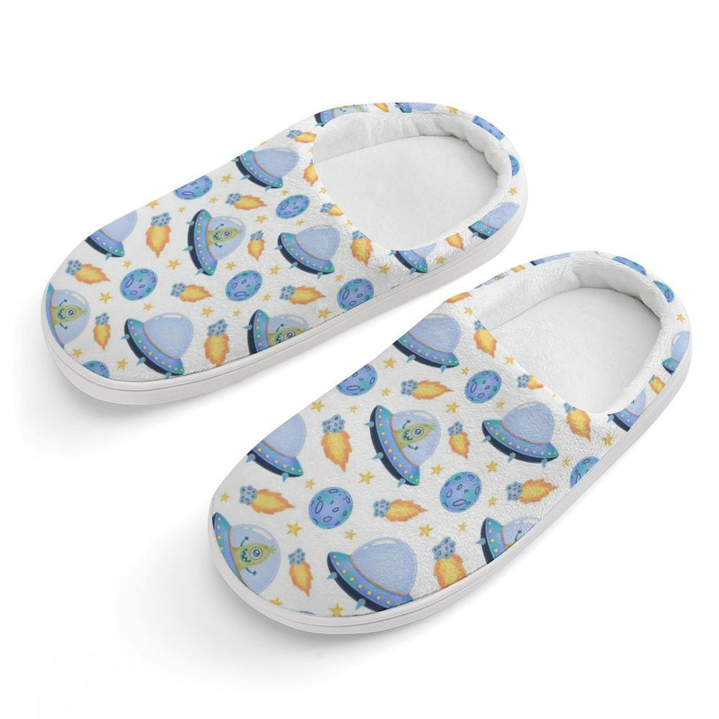 UFO's Kids Cotton Slippers white Kids Cotton Slippers Printed Offshore Sci Fi