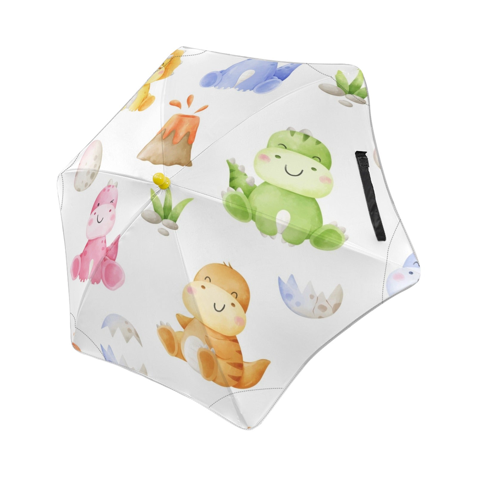 Hatching Dinosaurs Kids Safe Round Corner Umbrella One Size Kids Safe Round Corner Umbrella animal Printed Offshore
