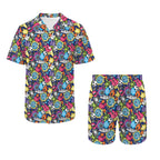 Sticker Music Men's Hawaiian Shirt & Shorts Set Men's Hawaiian Shirt & Shorts Set Music Printed Offshore