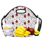 Ladybugs Neoprene Lunch Bag/Large (Model 1669) Neoprene Lunch Bag animal Printed Offshore