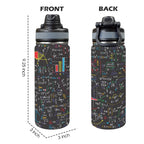 Colourful Maths Formulas - Insulated Water Bottle with Dual-Use Lid (18oz) Insulated Water Bottle with Dual-Use Lid (18oz) Maths Printed Offshore
