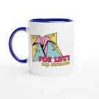 Personalised - For Life's Big Decisions - White 11oz Ceramic Mug with Colour Inside Ceramic Blue Personalised 11oz Mug customise Games Globally Fulfilled personalise
