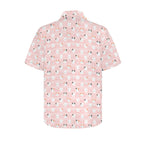Pink Cats Men's Short Sleeve Hawaiian Shirt Men's Hawaiian Shirt (New) animal Printed Offshore