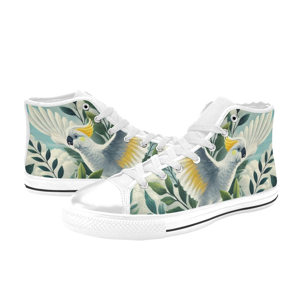 Cockatoo - Kids High Top Canvas Shoes