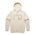 Fibonacci - Mens Hoodie Ecru Mens Hoodie Maths Printed In Australia Science