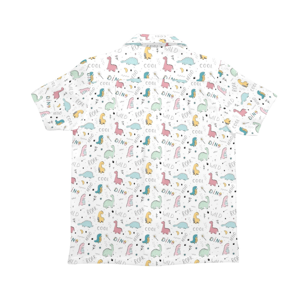 Quirky Dinosaurs Senior Kids Hawaiian Shirt