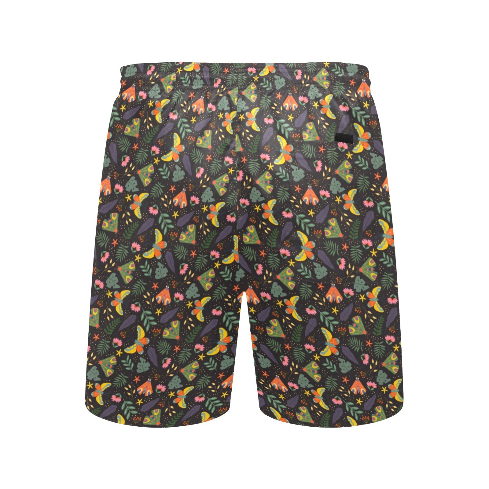 Dark Butterfly Men's Mid-Length Beach Shorts Men's Mid-Length Beach Shorts animal Printed Offshore