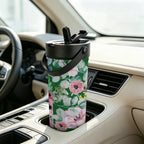 Bright Floral 20oz Tea Tumbler with Carry Handle