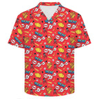 Comic Book Red Men's Crinkle Hawaiian Shirt