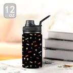 Candy - Kids Water Bottle with Chug Lid (12 oz) Kids Water Bottle with Chug Lid Food Printed Offshore