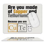 Cute Periodic Table Leather Mouse Pad white One size Leather Mouse Pad Printed Offshore Science