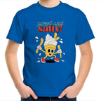 Sweet And Salty, Ice Cream And Fries - Kids Youth T-Shirt Bright Royal Kids Youth T-shirt Food Printed In Australia