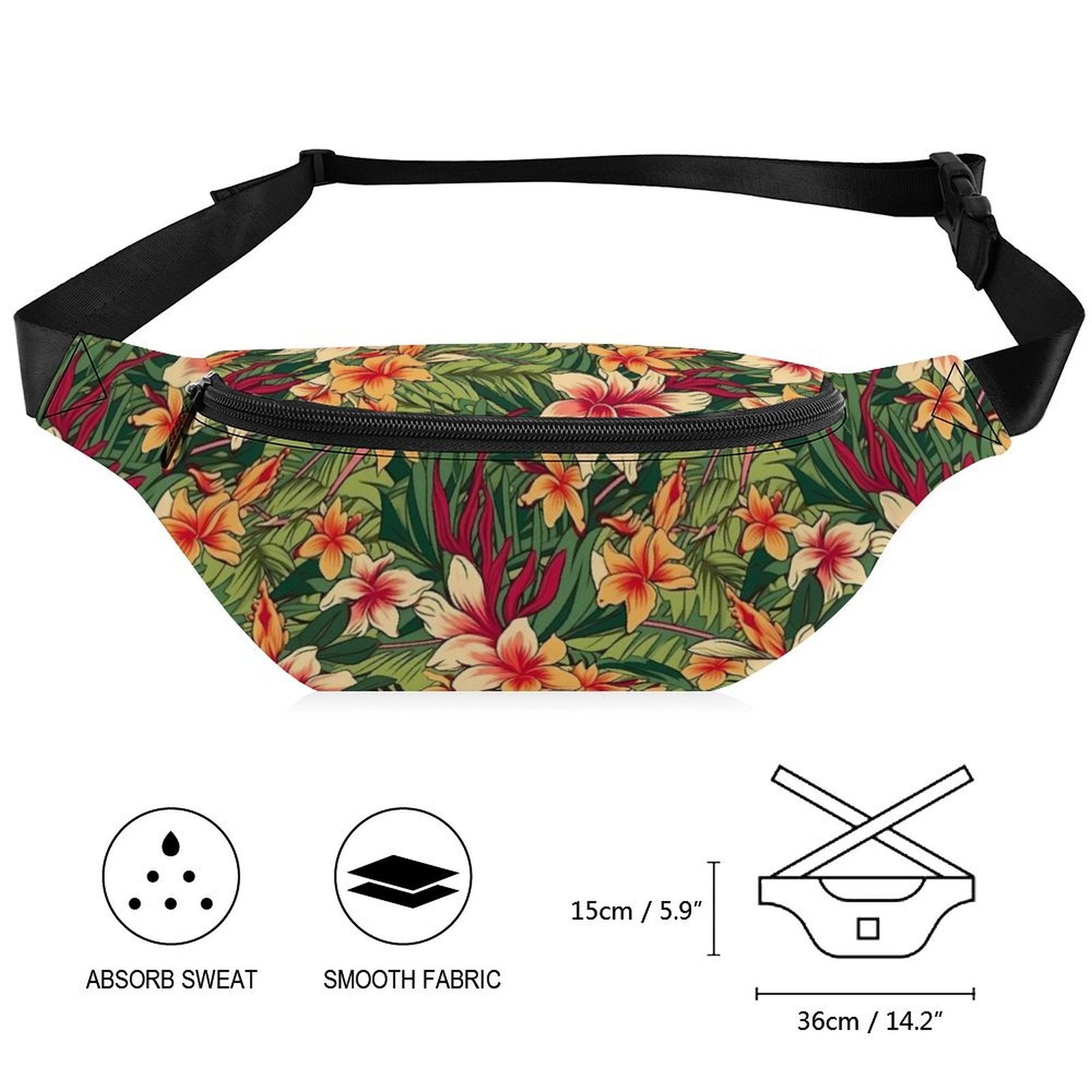 Vintage Hawaiian Flower - Bum Bag / Fanny Pack