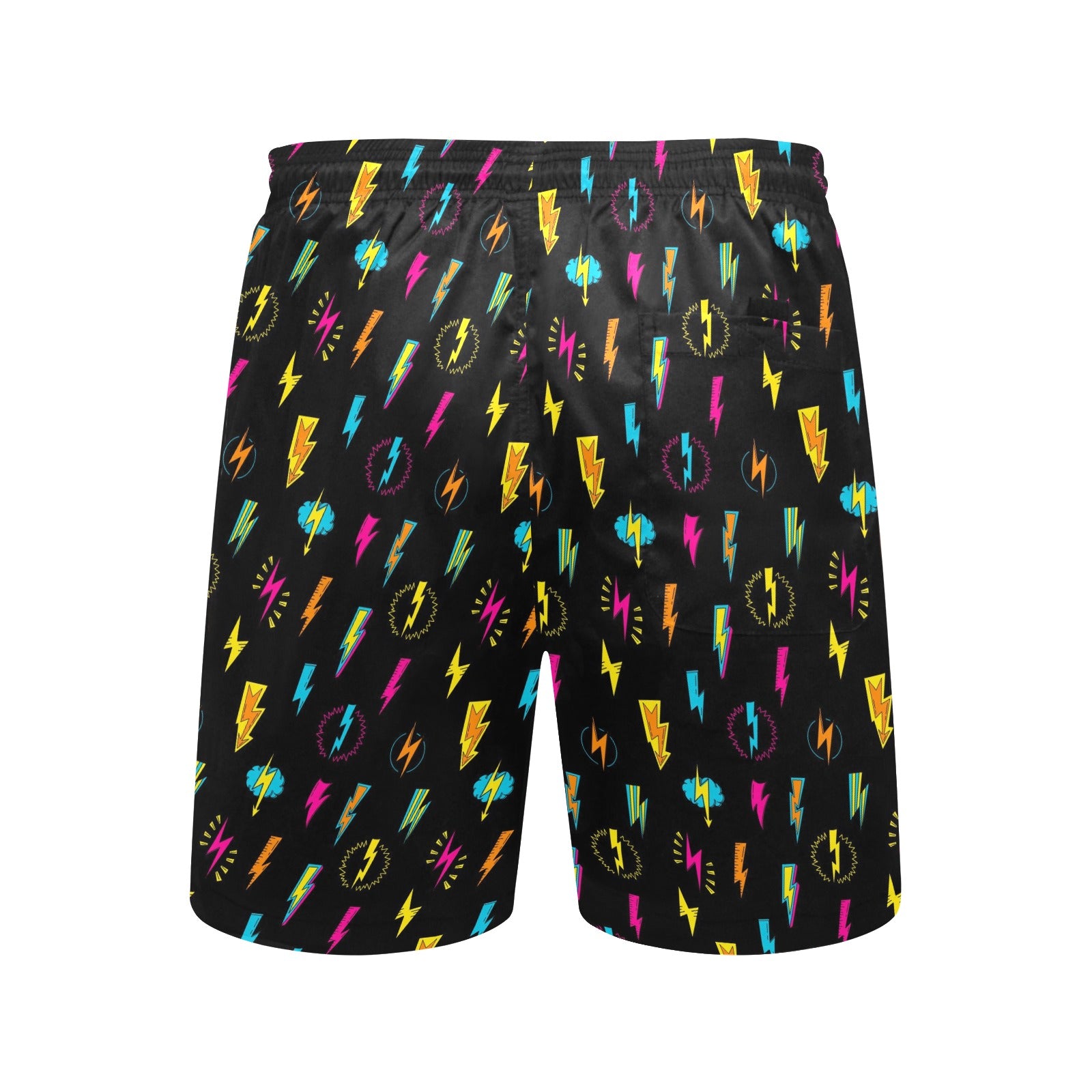 Fun Lightning - Men's Mid-Length Beach Shorts Men's Mid-Length Beach Shorts comic Printed Offshore