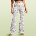 Birds Of A Feather High Waist Crossover Tummy Control Flare Leggings 5XL High Waist Flare Leggings Birds Printed Offshore