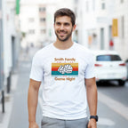 Personalised - Dice, Family Games Night - Heavyweight Unisex Crewneck T-shirt | Gildan® 5000 White Personalised T-shirt (Up to 5XL) customise Games Globally Fulfilled personalise