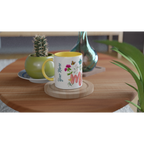 Personalised Mum With Flowers And Butterflies 11oz Ceramic Mug Personalised 11oz Mug Globally Fulfilled Mum