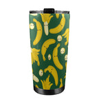 Happy Bananas - 20oz Mobile Tumbler with Lid (Black Lock) 20oz Travel Mug Food Printed Offshore