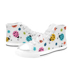 Ladybugs - Kids High Top Canvas Shoes