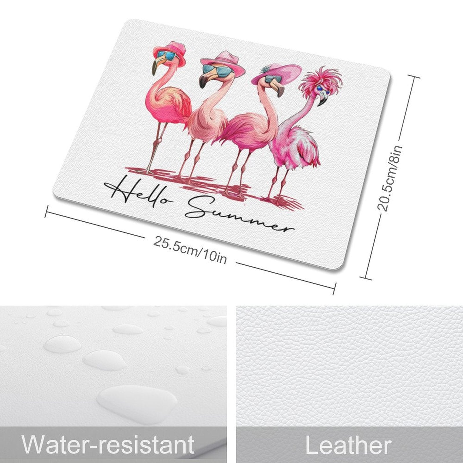 Flamingo, Hello Summer Leather Mouse Pad Leather Mouse Pad animal Printed Offshore
