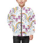Unicorn Rainbow Kids Bomber Jacket Kids Bomber Jacket animal Printed Offshore