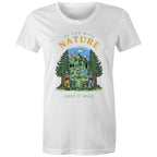Be One With Nature, Skeletons - Womens T-shirt White Womens T-shirt Environment Printed In Australia