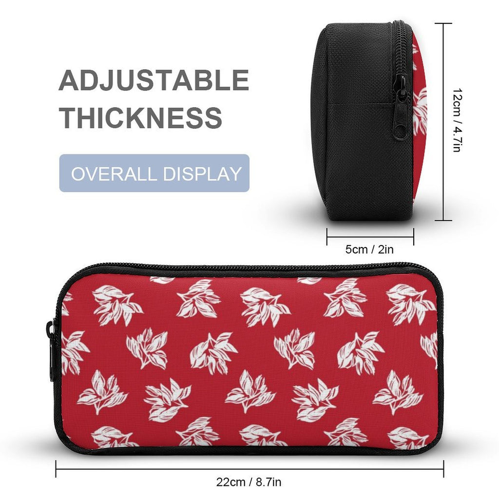 Red Retro Foliage Backpack, Lunch Bag & Pencil Case Set