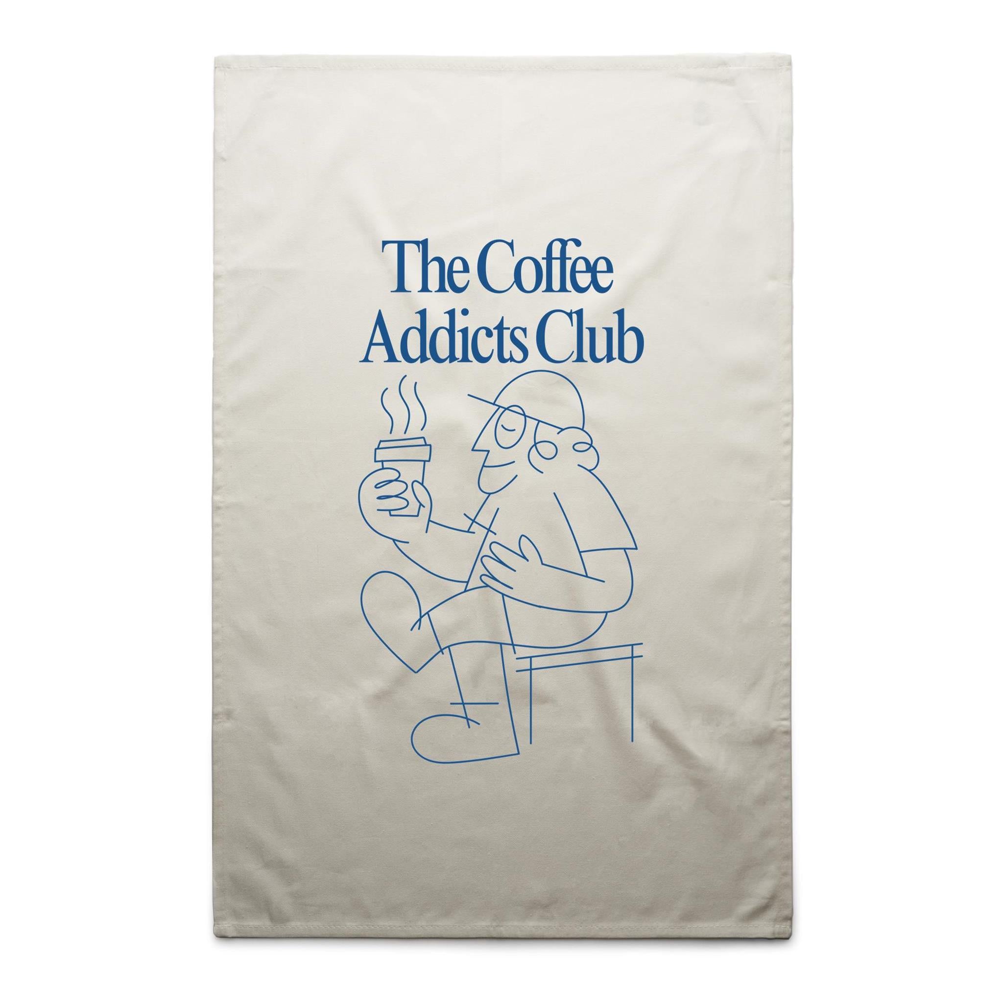 The Coffee Addicts Club - AS Colour Tea Towel Cream One Size Tea Towel Coffee Printed In Australia