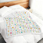 Heart Lines - Double-Layer Fleece Blanket 51"x59"
