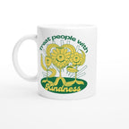 Treat People With Kindness - White 11oz Ceramic Mug Default Title White 11oz Mug funny Globally Fulfilled positivity retro